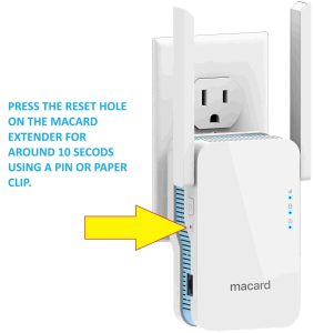 reset macard wifi extender