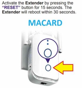 reset macard extender